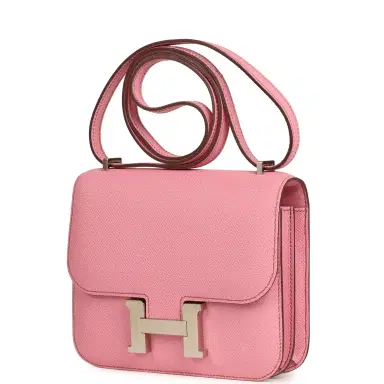 HERMÈS Pre-owned Hermes Constance 18 Bubblegum Epsom Palladium Hardware | Thumbnail 5