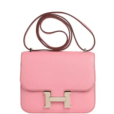 HERMÈS Pre-owned Hermes Constance 18 Bubblegum Epsom Palladium Hardware | Thumbnail 1