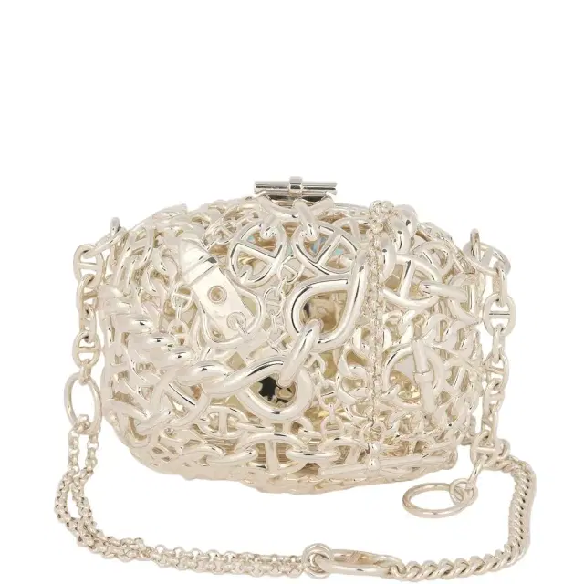 HERMÈS Pre-owned Hermes Sac Bijou Chaine D'Ancre Sterling Silver Hardware