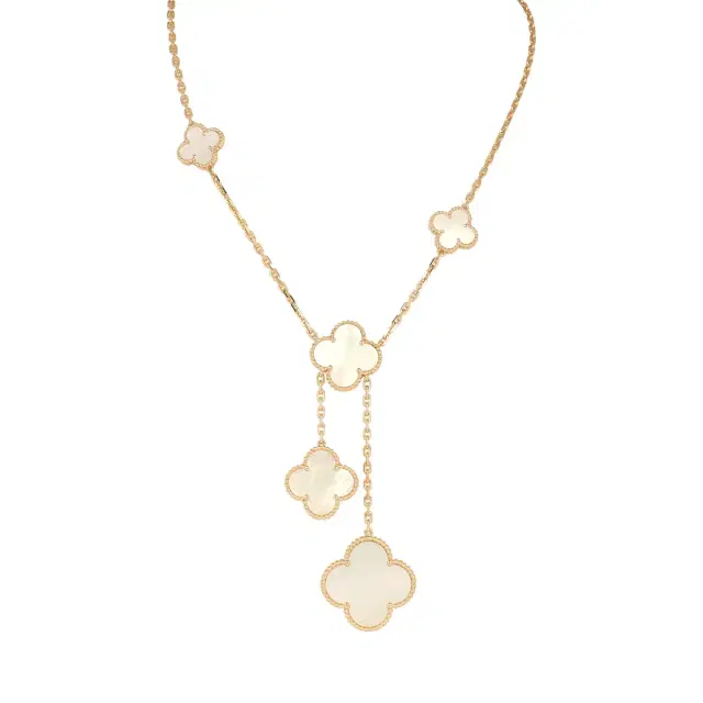 Van Cleef & Arpels Van Cleef & Arpels Magic Alhambra 6 Motif Necklace Mother of Pearl 18K Yellow Gold
