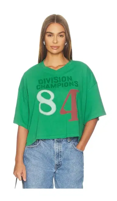 DAYDREAMER Division Champs Cropped V-neck Tee | Thumbnail 1