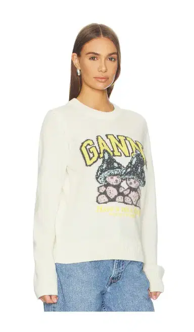 Ganni Mushroom Teddy Wool Sweater | Thumbnail 2