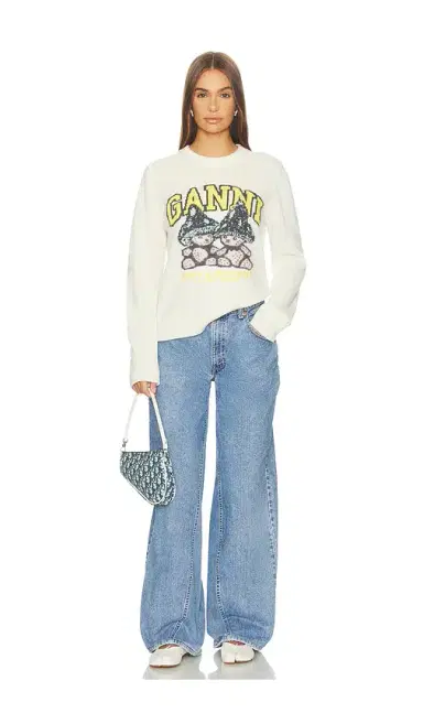 Ganni Mushroom Teddy Wool Sweater | Thumbnail 4