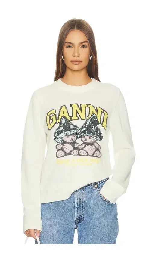Ganni Mushroom Teddy Wool Sweater