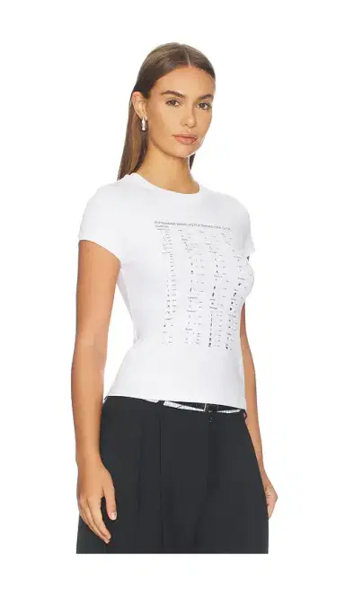 Alexander Wang Fitted Tee With Hotfix Card Graphic | Thumbnail 2