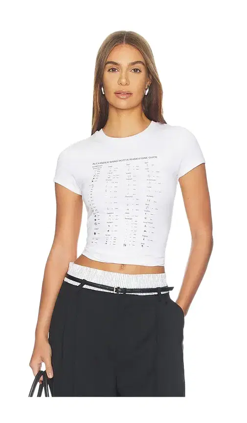 Alexander Wang Fitted Tee With Hotfix Card Graphic