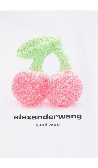 Alexander Wang Fitted Ringer Tee With Cherry Graphic | Thumbnail 5