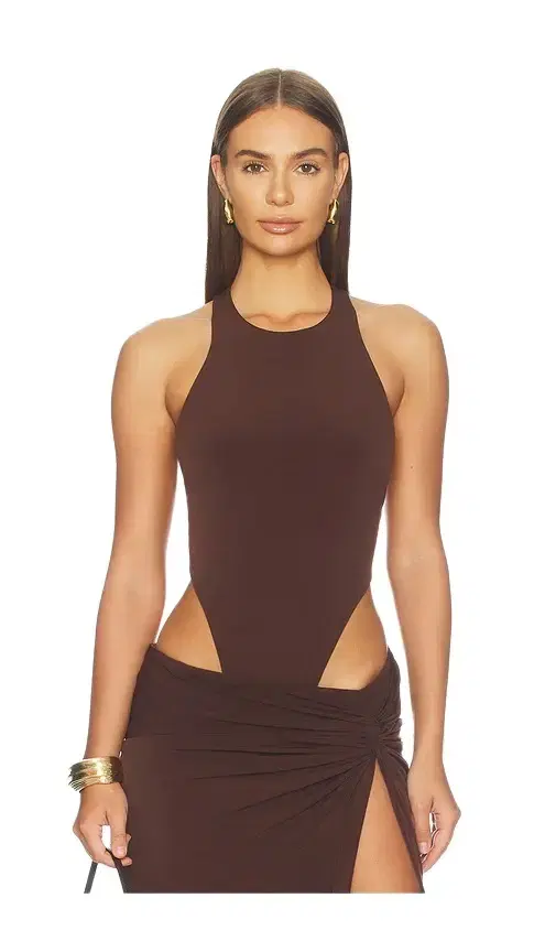 The Andamane Fonda Halter Bodysuit