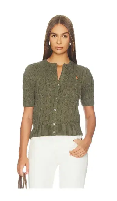 Polo Ralph Lauren Short Sleeve Crew Neck Cardigan | Thumbnail 1