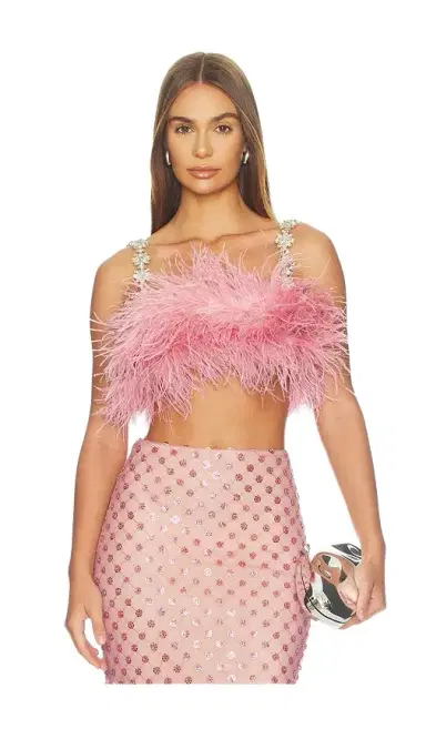 Bronx and Banco Madeline Diamond Feather Crop Top | Thumbnail 1 Bronx and Banco Madeline Diamond Feather Crop Top | Thumbnail 1