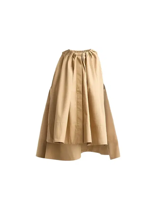 Co Women's Gathered High-Low tton Poplin Top - Camel