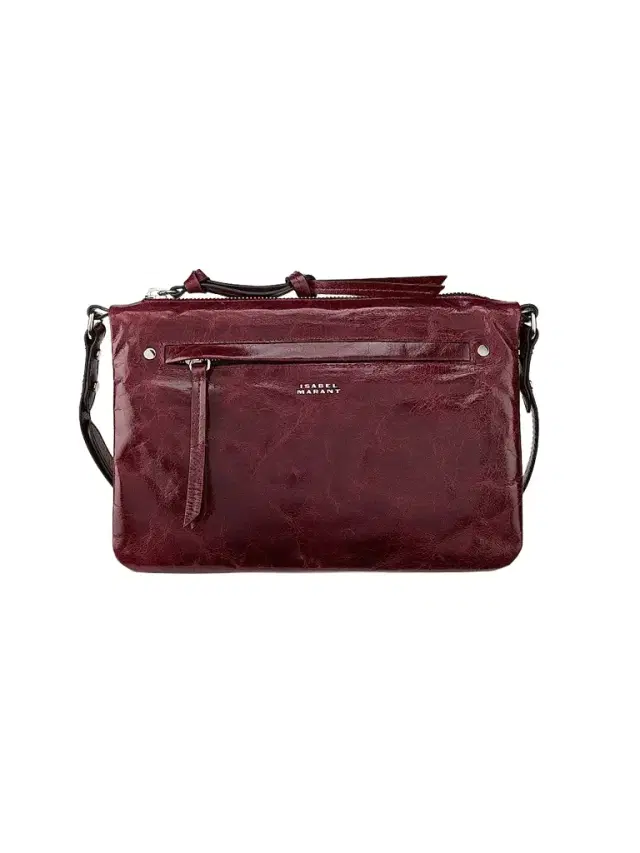 Isabel Marant Women's Winna Duo Leather Crossbody Bag - Burgundy