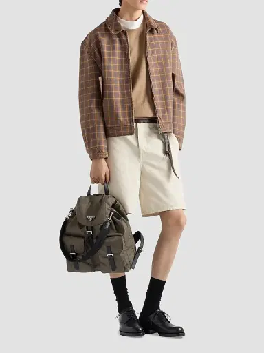 Prada Men's Re-Nylon Backpack - Light Grey | Thumbnail 2