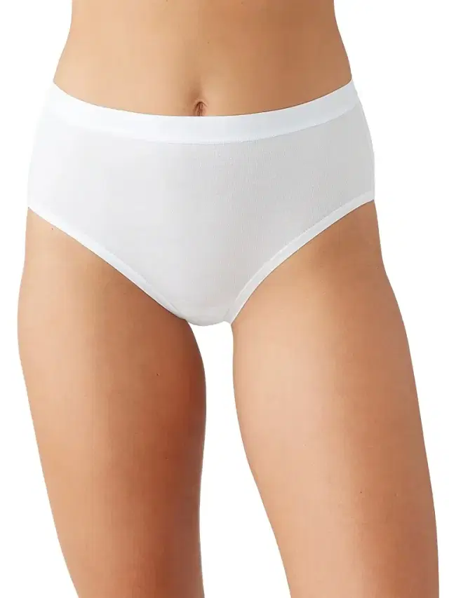 Wacoal Women's Understated Cotton Brief - White - Size 22