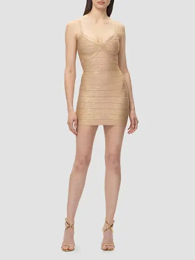 Hervé Léger Women's Metallic Bandage Mini Dress | Thumbnail 2 Hervé Léger Women's Metallic Bandage Mini Dress | Thumbnail 2
