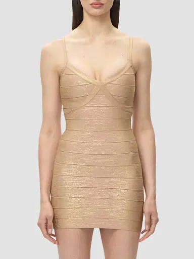 Hervé Léger Women's Metallic Bandage Mini Dress | Thumbnail 3 Hervé Léger Women's Metallic Bandage Mini Dress | Thumbnail 3