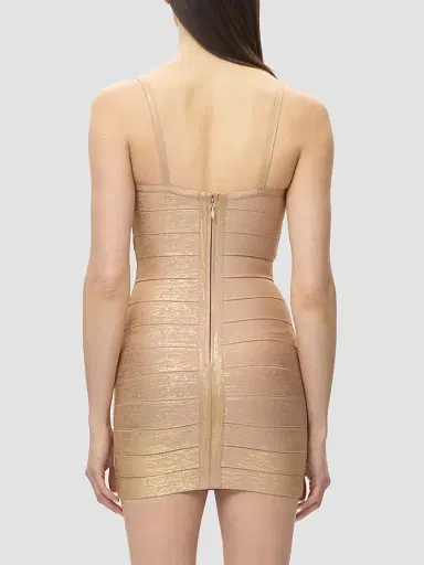 Hervé Léger Women's Metallic Bandage Mini Dress | Thumbnail 4 Hervé Léger Women's Metallic Bandage Mini Dress | Thumbnail 4