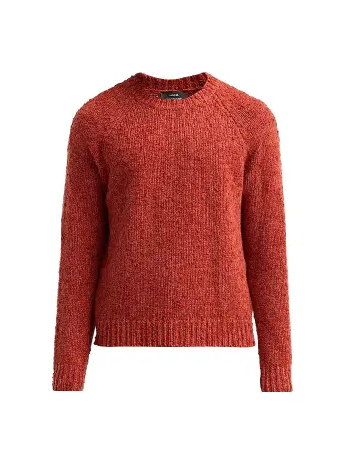 Vince Men's Bouclé Wool Raglan-Sleeve Crewneck Sweater - Dark Orange - Size XXL | Thumbnail 1 Vince Men's Bouclé Wool Raglan-Sleeve Crewneck Sweater - Dark Orange - Size XXL | Thumbnail 1