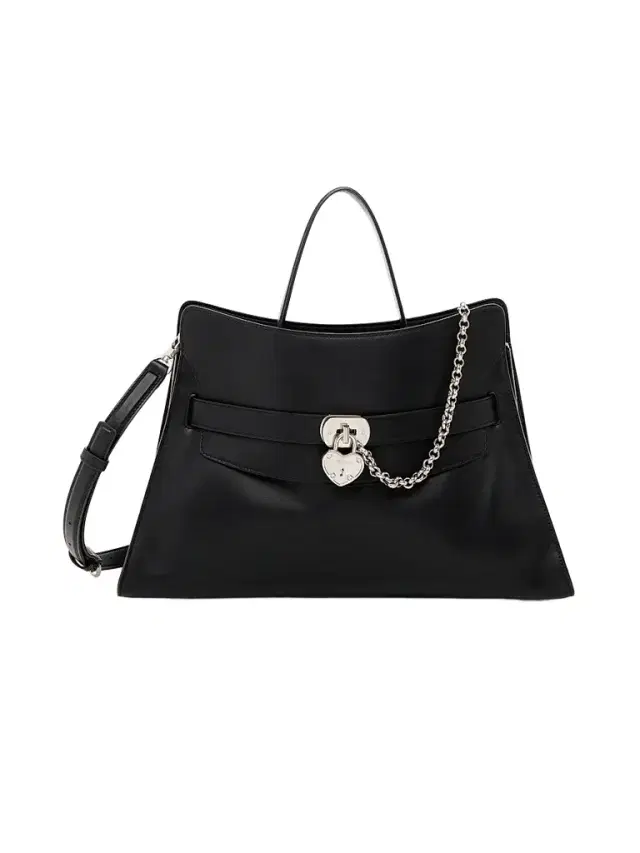 Alexander McQueen Women's Locke Leather Top Handle Bag - Black Silver