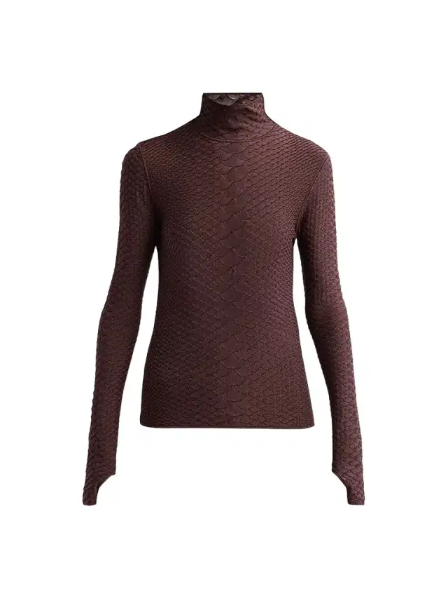 Adam Lippes Women's Sitara Python-Embossed Jacquard Top - Espresso