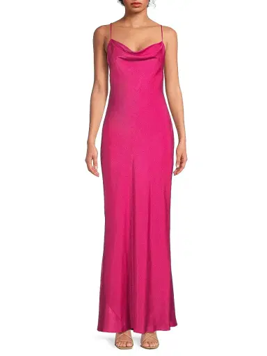 Liv Foster Women's Adeline Foiled Open Back Maxi Dress | Thumbnail 3