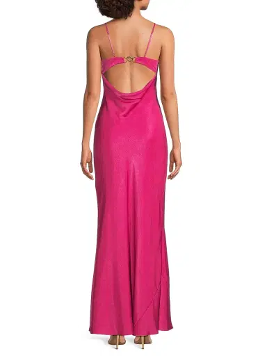 Liv Foster Women's Adeline Foiled Open Back Maxi Dress | Thumbnail 5