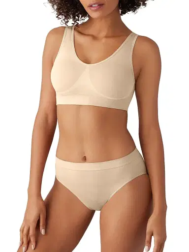 Wacoal Women's B-Smooth Bralette - Sand - Size Large | Thumbnail 3