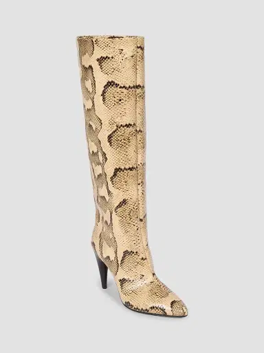 Isabel Marant Women's Jany 90MM Snakeskin-Embossed Leather Boots - Sahara | Thumbnail 2 Isabel Marant Women's Jany 90MM Snakeskin-Embossed Leather Boots - Sahara | Thumbnail 2