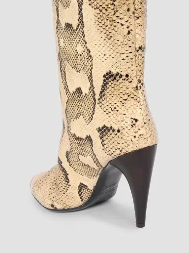 Isabel Marant Women's Jany 90MM Snakeskin-Embossed Leather Boots - Sahara | Thumbnail 7 Isabel Marant Women's Jany 90MM Snakeskin-Embossed Leather Boots - Sahara | Thumbnail 7