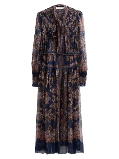 Self-Portrait Women's Printed Georgette Midi Dress | Thumbnail 1 Self-Portrait Women's Printed Georgette Midi Dress | Thumbnail 1