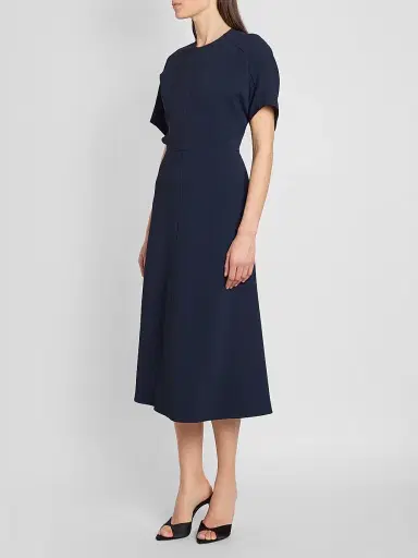Victoria Beckham Women's Eleanor Midi Dress - Ink | Thumbnail 4 Victoria Beckham Women's Eleanor Midi Dress - Ink | Thumbnail 4