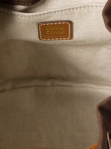 Miu Miu Women's Canvas and Leather Backpack - Brown | Thumbnail 6