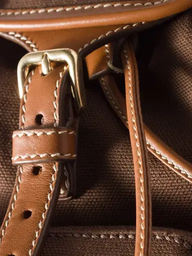 Miu Miu Women's Canvas and Leather Backpack - Brown | Thumbnail 7