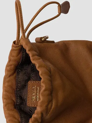 Prada Women's Nappa Leather Pouch - Brown | Thumbnail 4