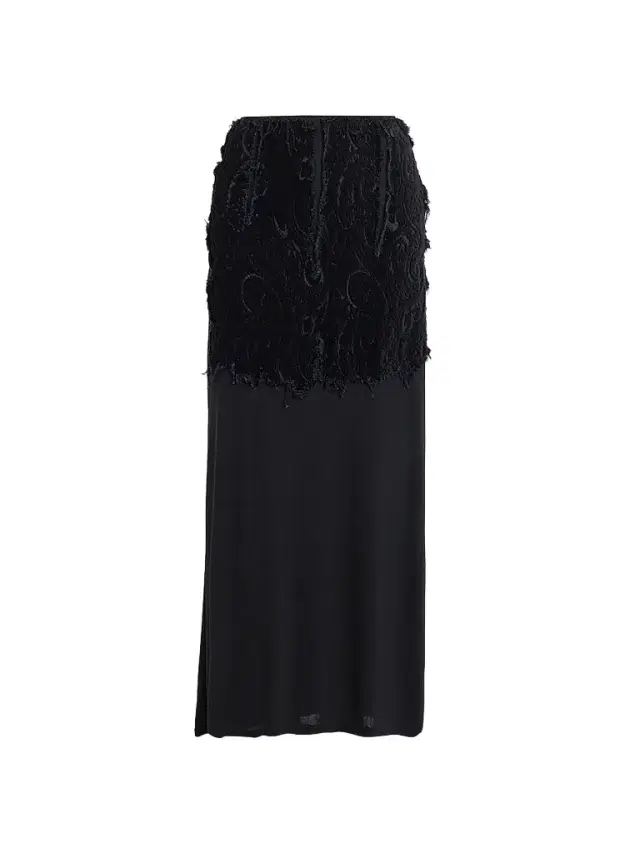 Maison Margiela Women's Textured Paisley Maxi Skirt - Black