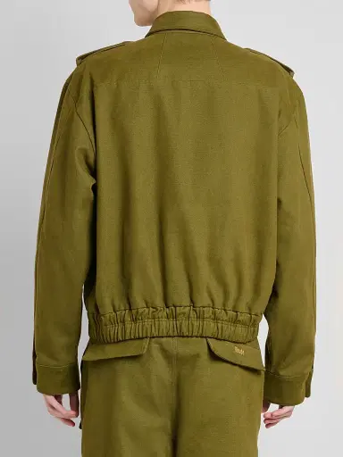 Rhude Men's Logo Cotton Pilot Jacket - Olive Green | Thumbnail 3