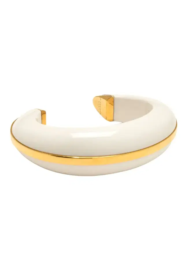Lizzie Fortunato Alabaster Halo Cuff Bracelet