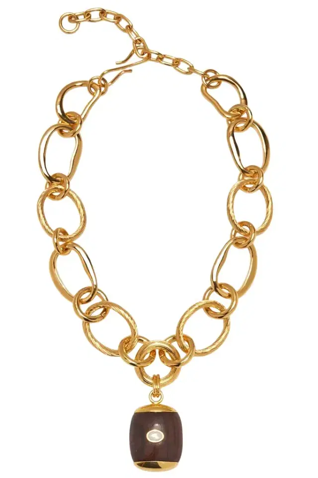 Lizzie Fortunato Acacia Wood Beacon Necklace