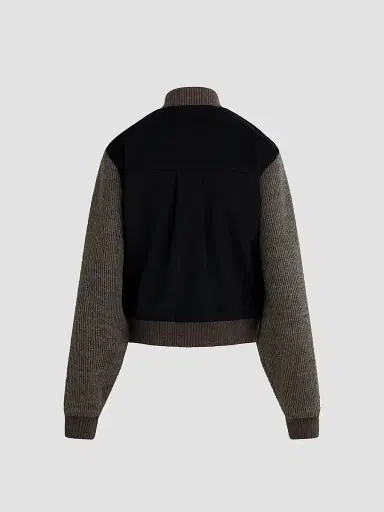Favorite Daughter Women's The Studio Bomber Jacket - Navy Grey | Thumbnail 6