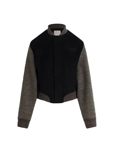 Favorite Daughter Women's The Studio Bomber Jacket - Navy Grey | Thumbnail 1