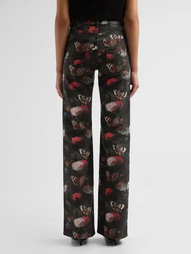 R13 Women's Jane Printed Jeans - Pink Stretch Floral Butterfly - Size 31 | Thumbnail 3 R13 Women's Jane Printed Jeans - Pink Stretch Floral Butterfly - Size 31 | Thumbnail 3