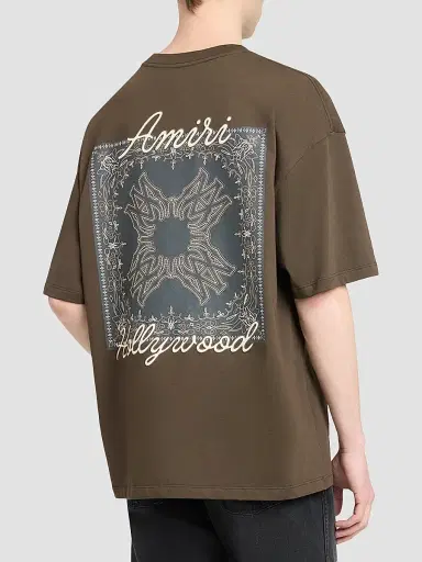 AMIRI Men's MA Quad Bandana Oversized T-Shirt - Husk | Thumbnail 3