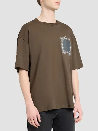 AMIRI Men's MA Quad Bandana Oversized T-Shirt - Husk | Thumbnail 4