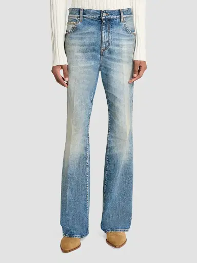 AMIRI Men's MA Fit Relaxed Bootcut Jeans - Canyon Sky | Thumbnail 4