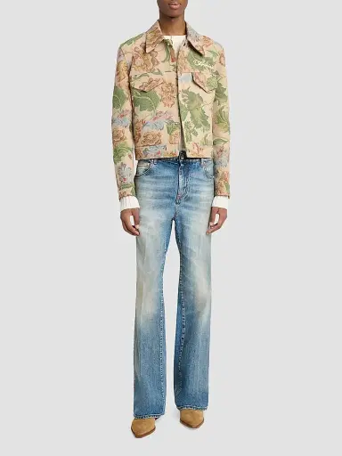 AMIRI Men's Floral Tapestry Jacket - Pale Rose | Thumbnail 2
