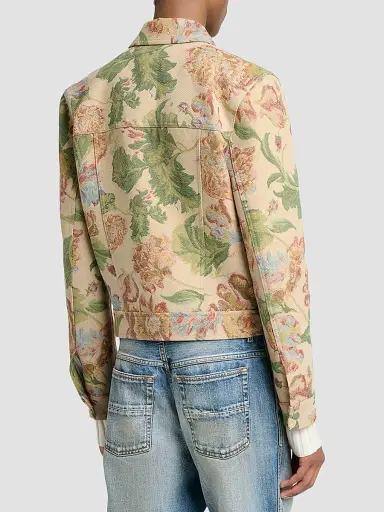 AMIRI Men's Floral Tapestry Jacket - Pale Rose | Thumbnail 3