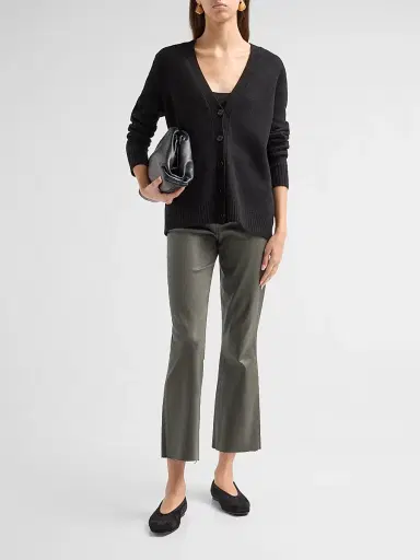L'Agence Women's Kendra Coated High-Rise Crop Flare Jeans | Thumbnail 2