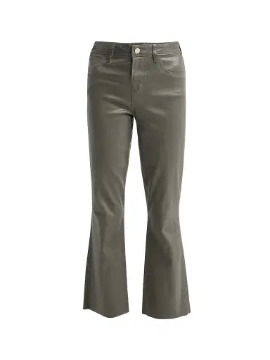 L'Agence Women's Kendra Coated High-Rise Crop Flare Jeans | Thumbnail 1