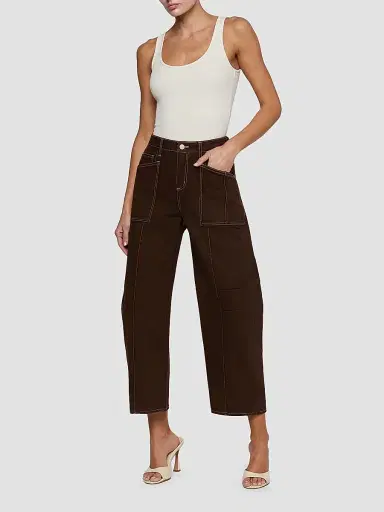 L'Agence Women's Cody High-Rise Rodeo Jeans - Brown Natural Contrast - Size 32 | Thumbnail 2 L'Agence Women's Cody High-Rise Rodeo Jeans - Brown Natural Contrast - Size 32 | Thumbnail 2