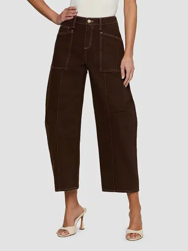 L'Agence Women's Cody High-Rise Rodeo Jeans - Brown Natural Contrast - Size 32 | Thumbnail 4 L'Agence Women's Cody High-Rise Rodeo Jeans - Brown Natural Contrast - Size 32 | Thumbnail 4